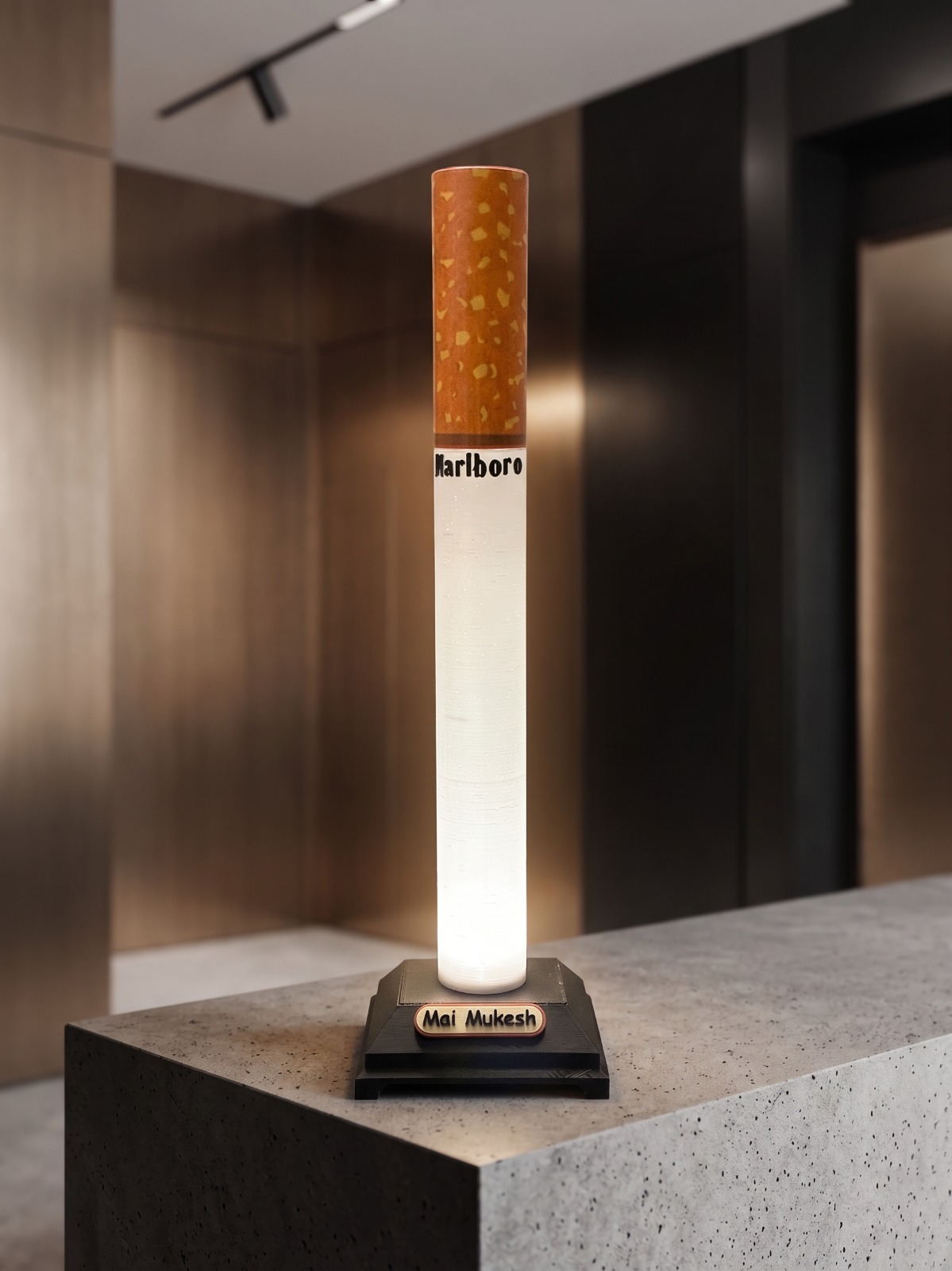 🚬 Cigarette Lamp – Custom Name